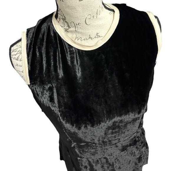 NWT JOSEPH Velvet Silk Hook Closure Peplum Blouse - Picture 7 of 9